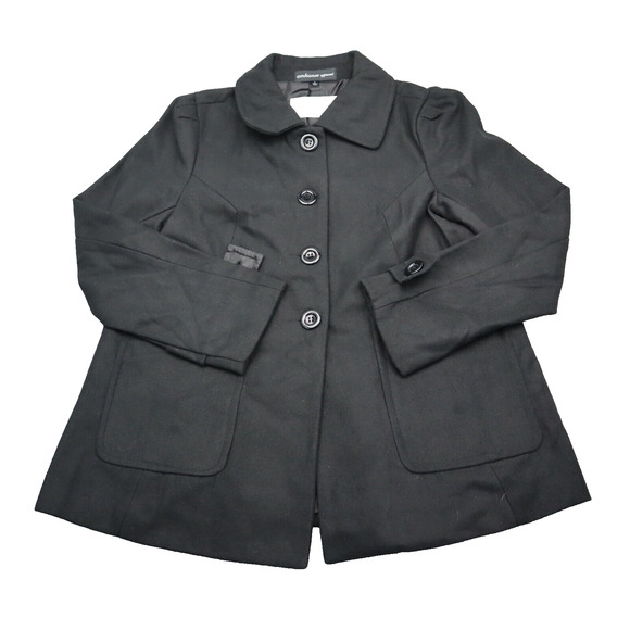 Ambiance Apparel Jacket Womens L Black Long Sleeve Button Down Collared Pockets - Picture 1 of 16